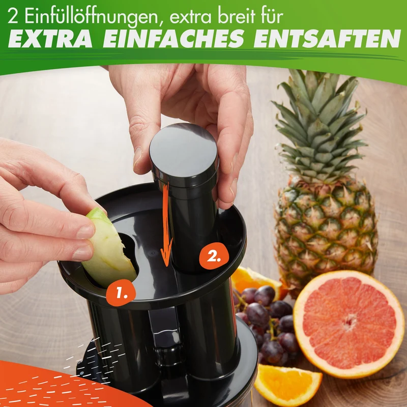 NUTRI-PRESS (B) Black Pepper Slow Juicer für Einsteiger | BPA-Frei