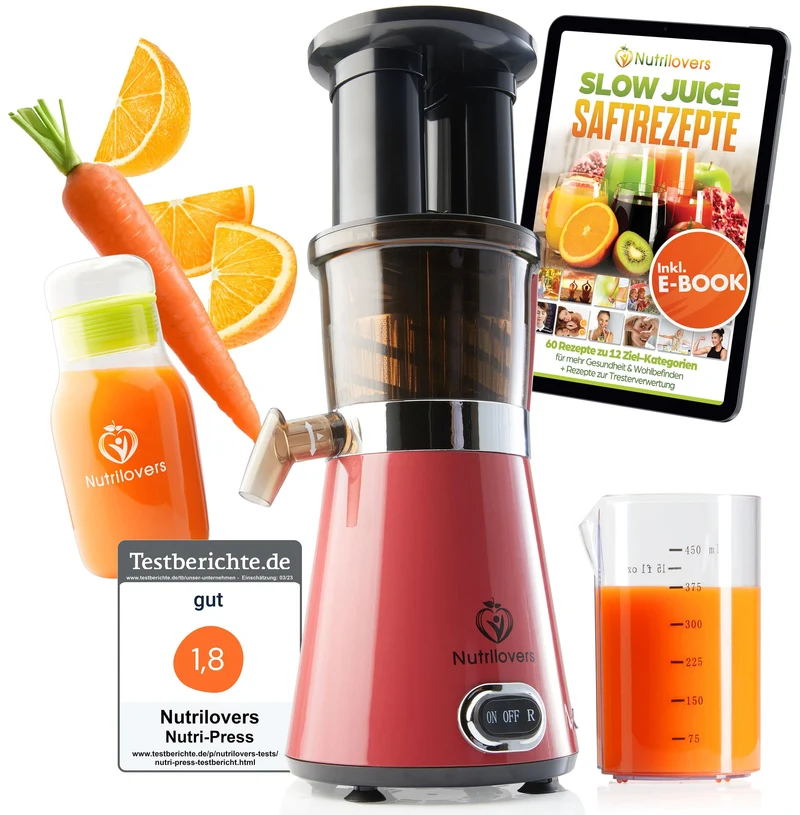 NUTRI-PRESS (B) Pink Pepper Elektrischer Entsafter, Slow Juicer