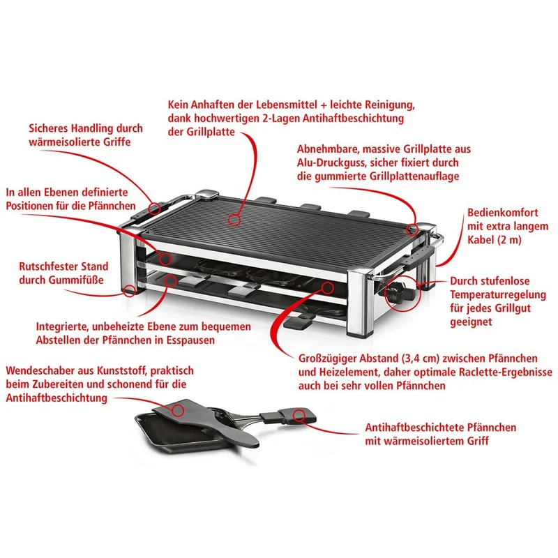 Rommelsbacher Raclette Grill RCC1500 Fashion