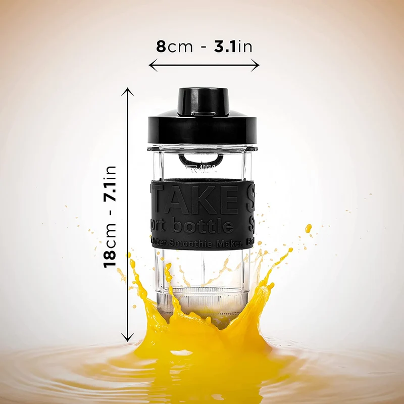Duronic BB4 Trinkflasche für Standmixer | 400 ml Inhalt | BPA Frei | Passend zu BL510 Mixer für Smoothies und Shakes | Proteinshake, Fitness Drink, Babynahrung