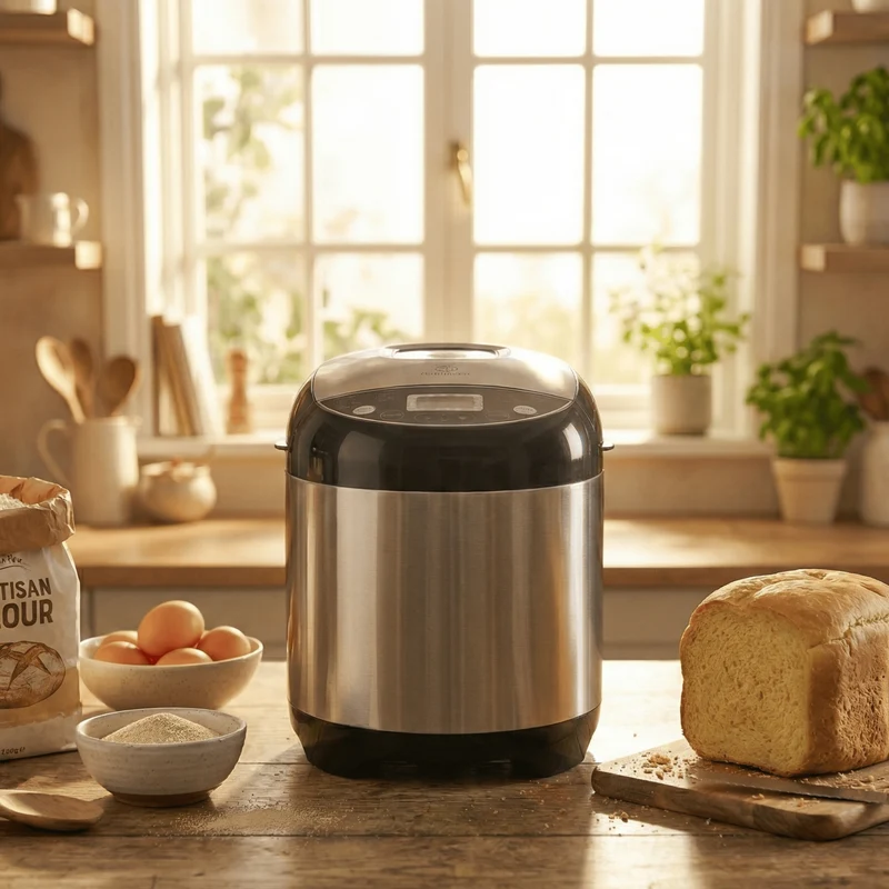 Brotbackautomat NUTRI-BREAD-MAKER (B) Edelstahl 19 Programme, 3 Brotgrößen