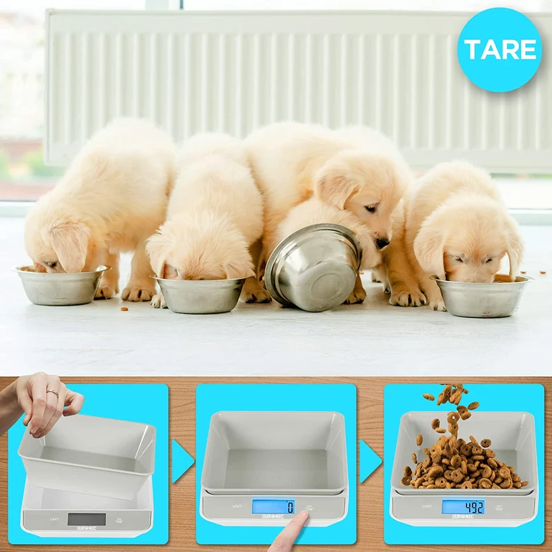 Duronic KS100 GY Küchenwaage, Küchen Waage Digital, graue Haushaltswaage mit Schüssel, Feinwaage bis 5kg, 1,2 Liter Volumen, Meal Prep für Diät