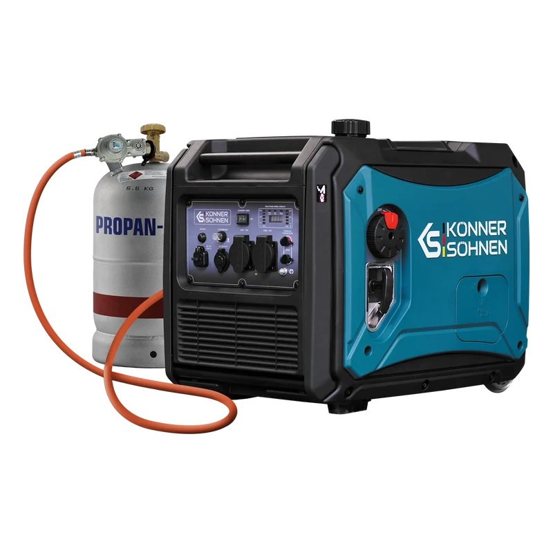 "Könner & Söhnen" LPG/Benzin-Inverter-Generator KS 4000iEG S - 4kW Nennleistung - Benzin / Gas Motor - 230V