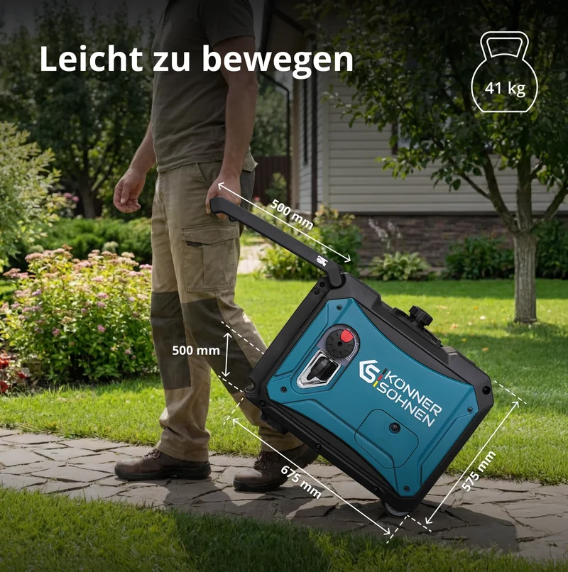"Könner & Söhnen" LPG/Benzin-Inverter-Generator KS 4000iEG S - 4kW Nennleistung - Benzin / Gas Motor - 230V