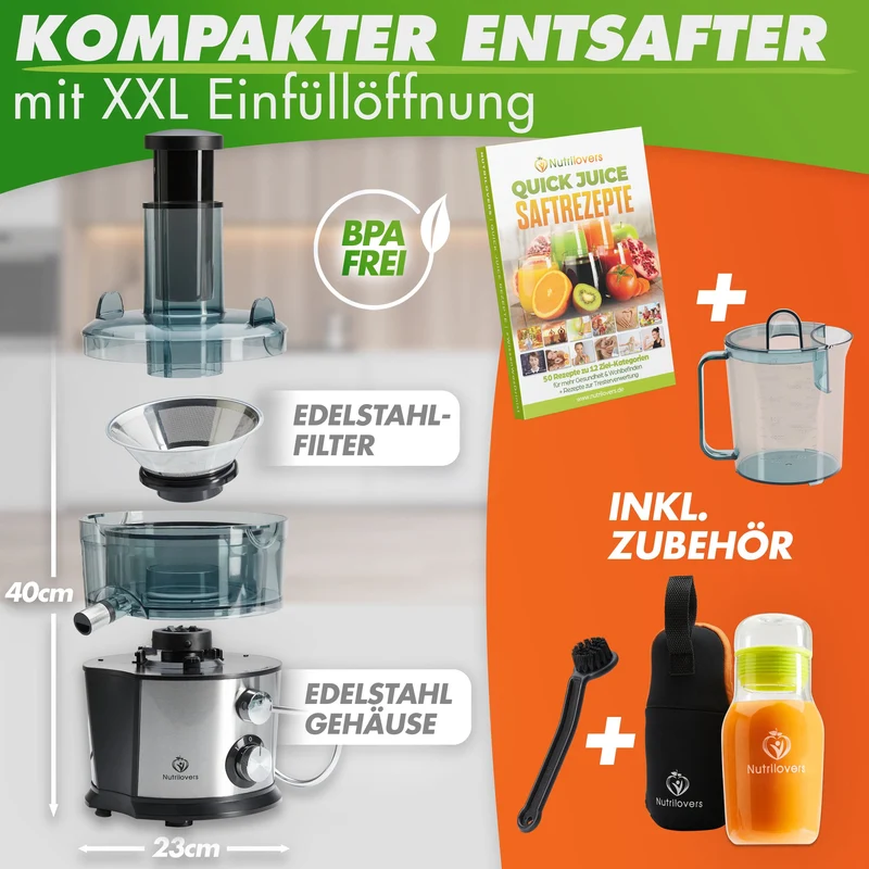 QUICK-JUICER & NUTRI-CHOPPER 4D - Entsafter & Zerkleinerer | Spar-Bundle
