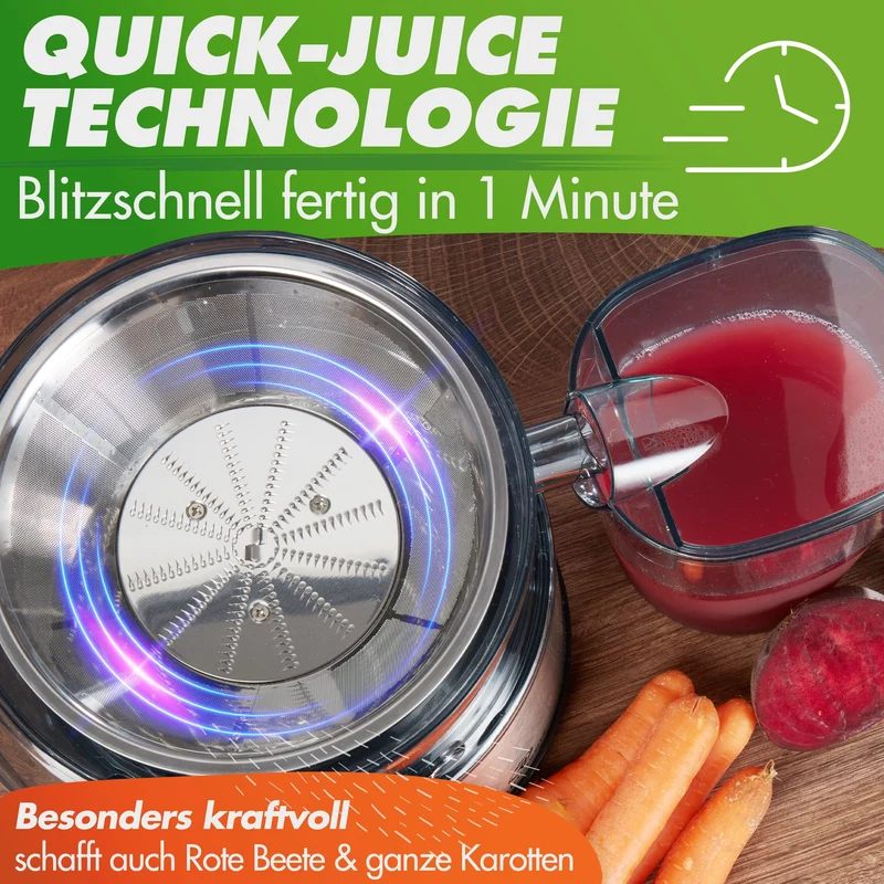 Entsafter QUICK-JUICER MAX Zentrifugal-Entsafter mit XXL-Einwurf