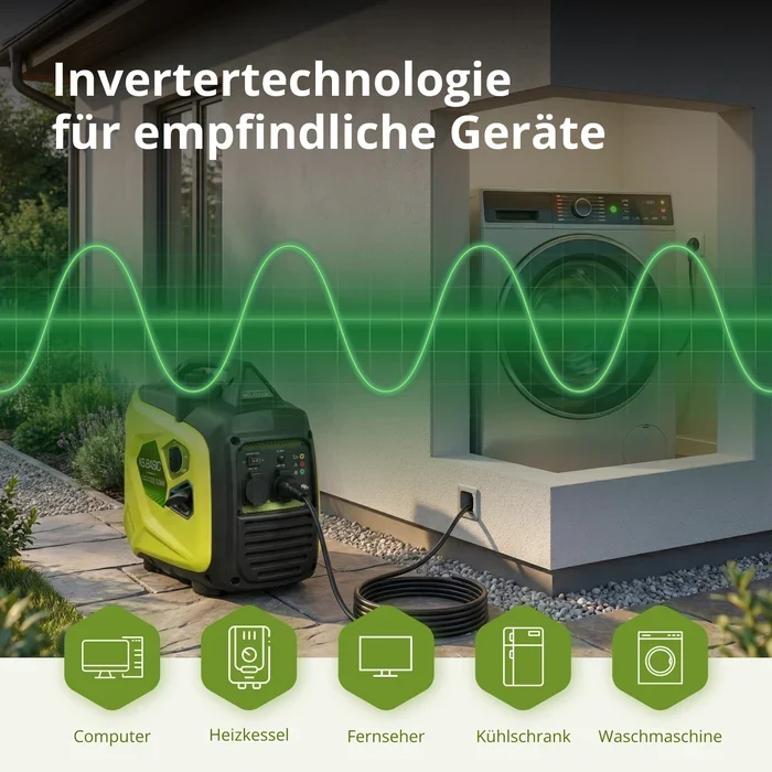 "Könner & Söhnen" Inverter-Benzingenerator KSB 33i S - 3kW Nennleistung - Benzinmotor - 230V
