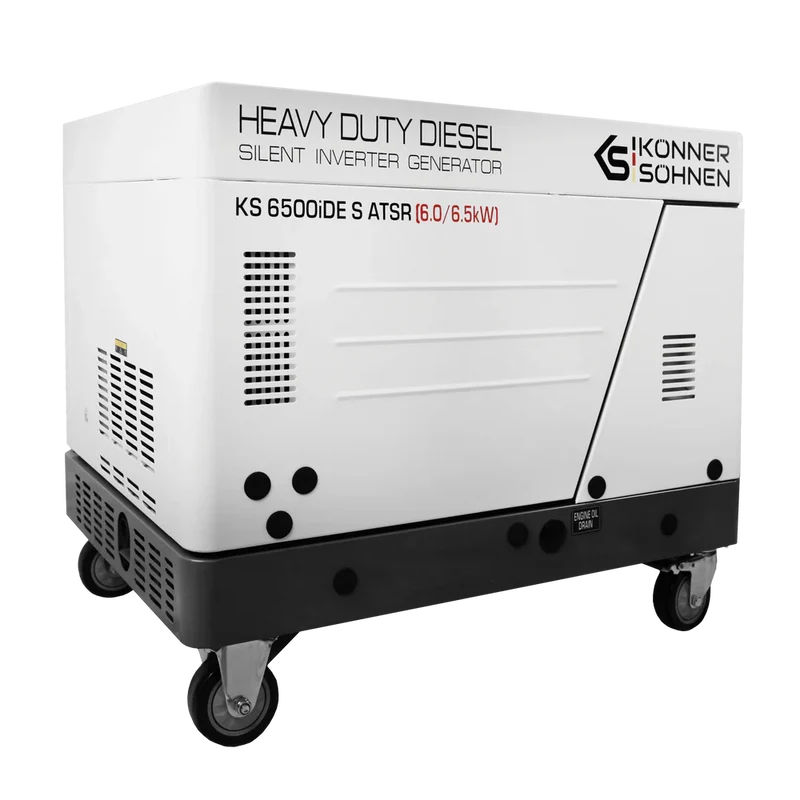 "Könner & Söhnen" Diesel Inverter Generator in Soundproof Casing KS 6500iDE S ATSR - 6kVA Nennleistung - Dieselmotor - 230V