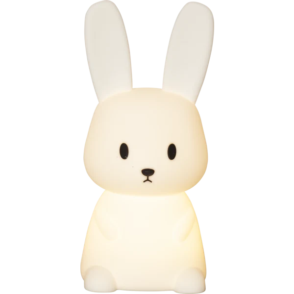 Star Trading LED Nachtlicht "Bunny", Hase weiß, 7 einstellbare Farben, mit Touchsensor, 0,3 W, ca. 9x20 cm, Batterie, Silikon