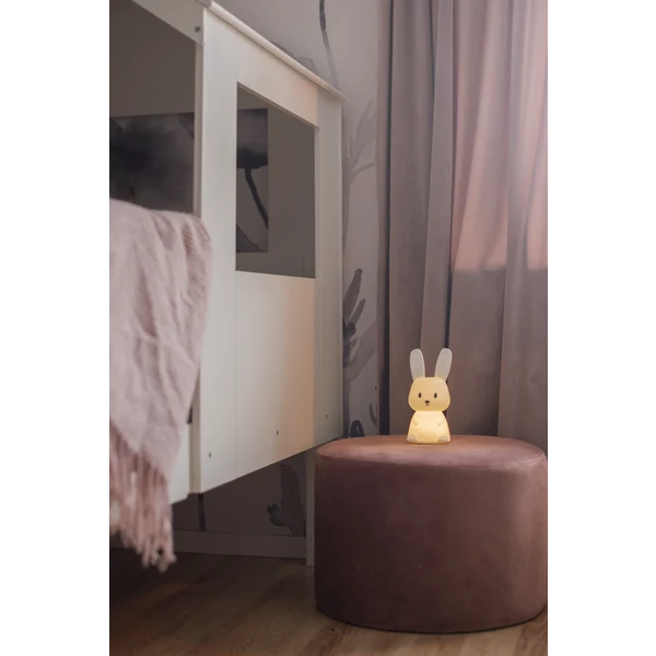 Star Trading LED Nachtlicht "Bunny", Hase weiß, 7 einstellbare Farben, mit Touchsensor, 0,3 W, ca. 9x20 cm, Batterie, Silikon