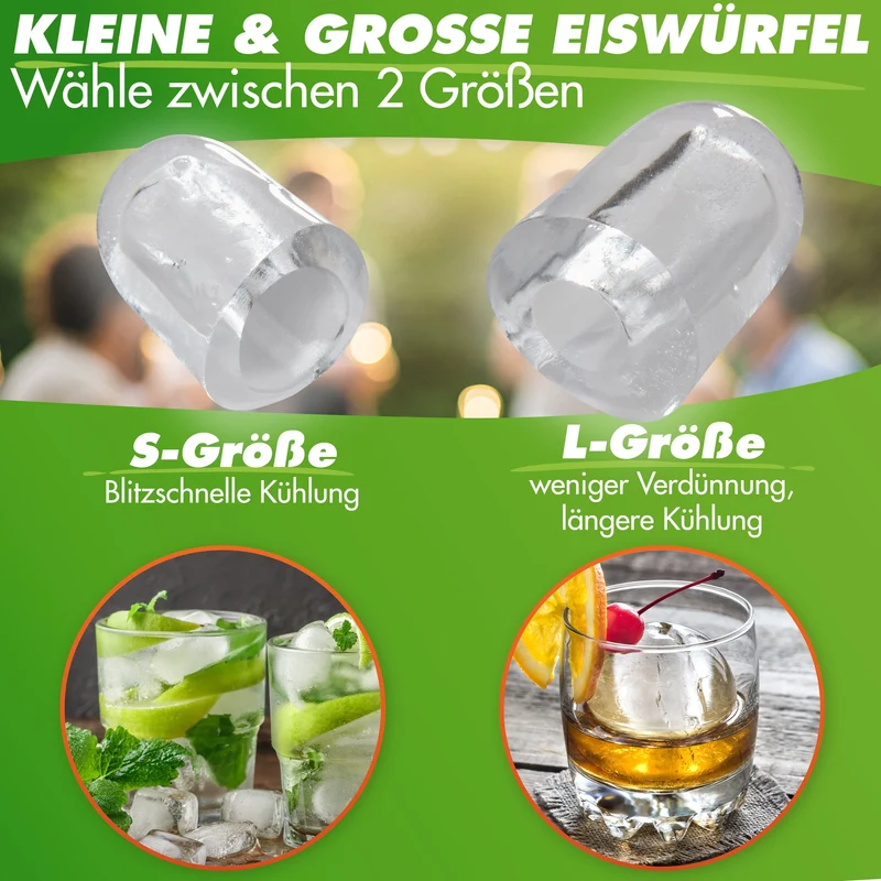 Eiswürfelmaschine NUTRI-ICE MAKER Edelstahl Eiswürfelbereiter