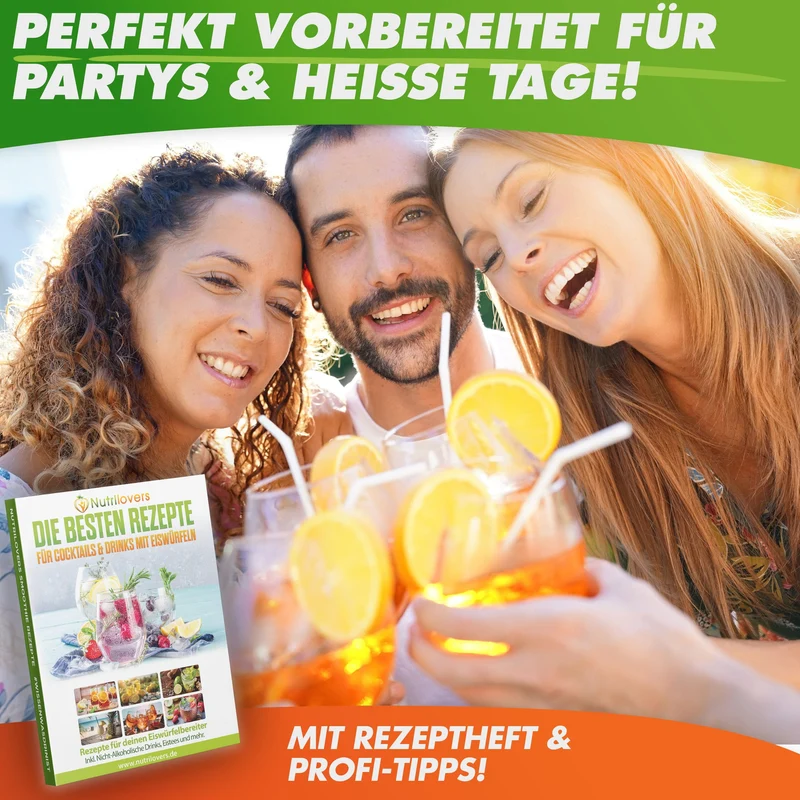 Eiswürfelmaschine NUTRI-ICE MAKER Edelstahl Eiswürfelbereiter