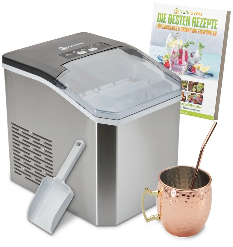 Eiswürfelmaschine NUTRI-ICE MAKER Edelstahl Eiswürfelbereiter