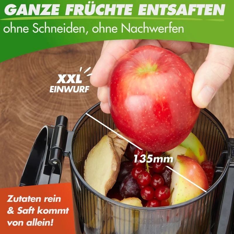 Slow Juicer NUTRI-PRESS MAX Ganze Früchte entsaften - 135mm, BPA-frei