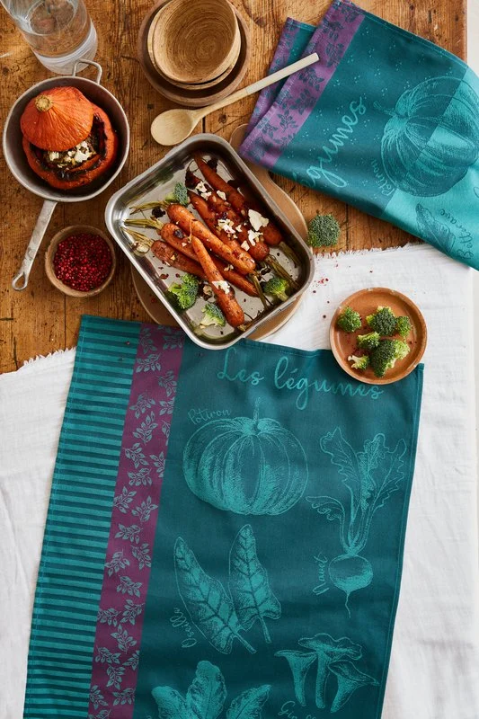 Geschirrtuch Jacquard Baumwolle 50x75 cm Herbst Gemüsegarten