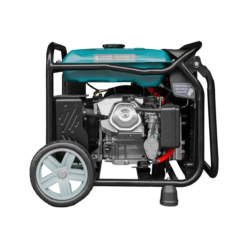 "Könner & Söhnen" Inverter-Generator KS 8100iEG 1/3 - 8kW Nennleistung (230/400V ohne Umschaltverluste abrufbar) - Benzin-/Gasmotor