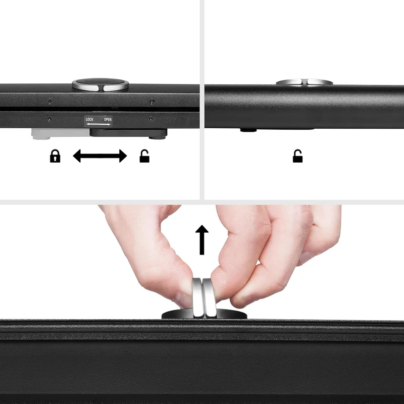 Duronic DPS50 16:9 Beamer Leinwand | 50 Zoll Projektor Leinwand | 16:9 Heimkino | Gain +1 mobile Beamerleinwand für Tische und Schränke | 4K UHD, 3D, Full HD 1080p | Kompakte Projektionsleinwand