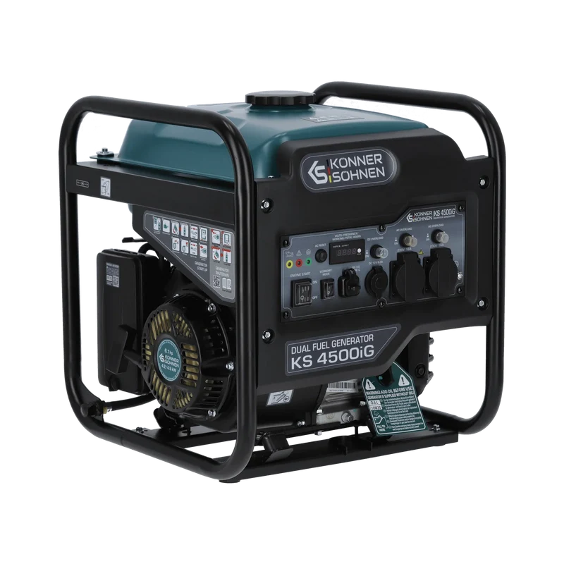 "Könner & Söhnen" Dual-Inverter-Generator KS 4500iG - 4.2kW Nennleistung - Benzin / Gas Motor - 230V