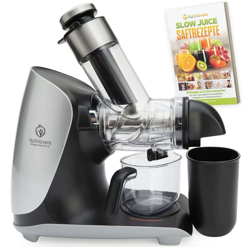 Slow Juicer GREEN-PRESS MAX EDELSTAHL Entsafter mit Edelstahl-Schnecke