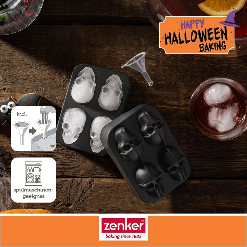 Eiswürfelformer Totenkopf – 4er - Zenker