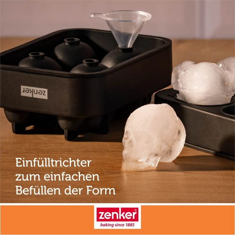 Eiswürfelformer Totenkopf – 4er - Zenker