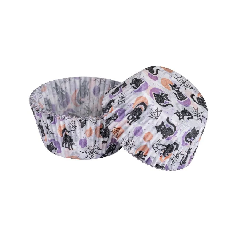 Papier-Muffinförmchen Halloween-Katze – 50 Stück - Zenker
