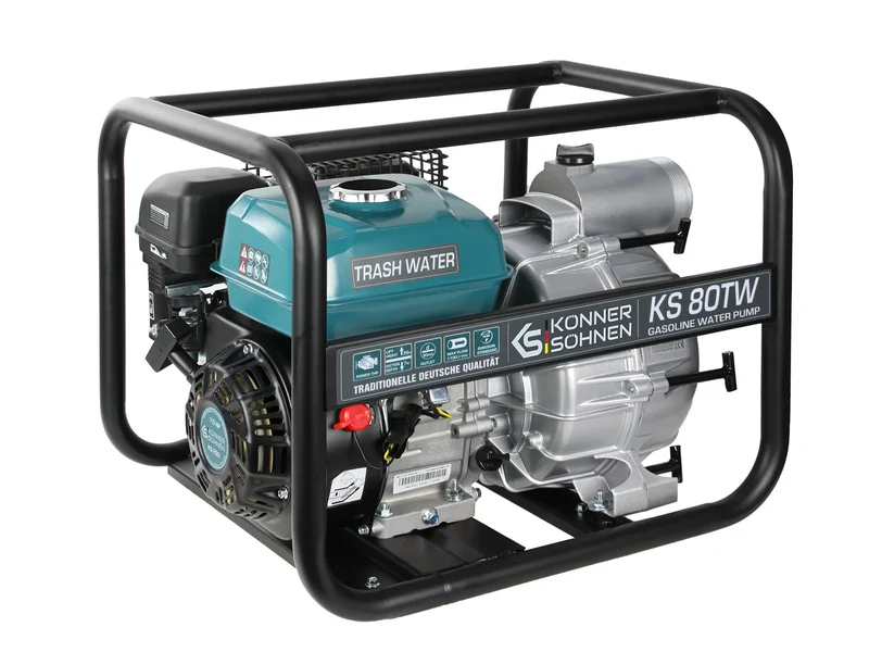 "Könner & Söhnen" Motorpumpe für Schmutzwasser KS 80TW - Saughöhe 7m - Förderhöhe 26-28m