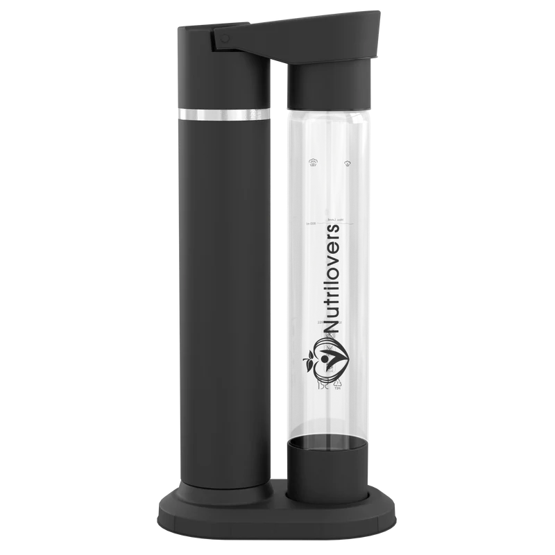 Wassersprudler NUTRI-STREAM Soda Maker Edelstahl Schwarz, BPA-frei
