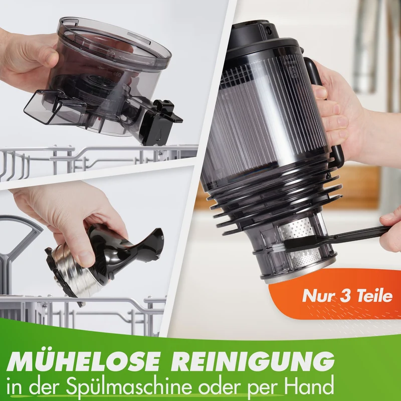 Slow Juicer NUTRI-PRESS MAX+ Ganze Früchte entsaften - 150mm, Edelstahl-Schecke