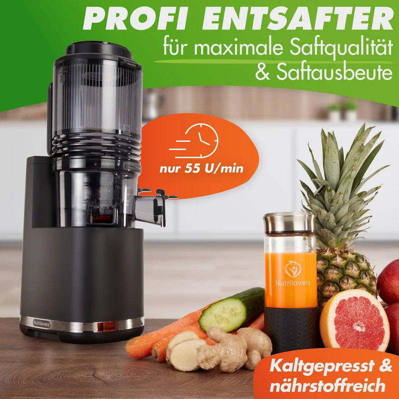 Slow Juicer NUTRI-PRESS MAX+ Ganze Früchte entsaften - 150mm, Edelstahl-Schecke