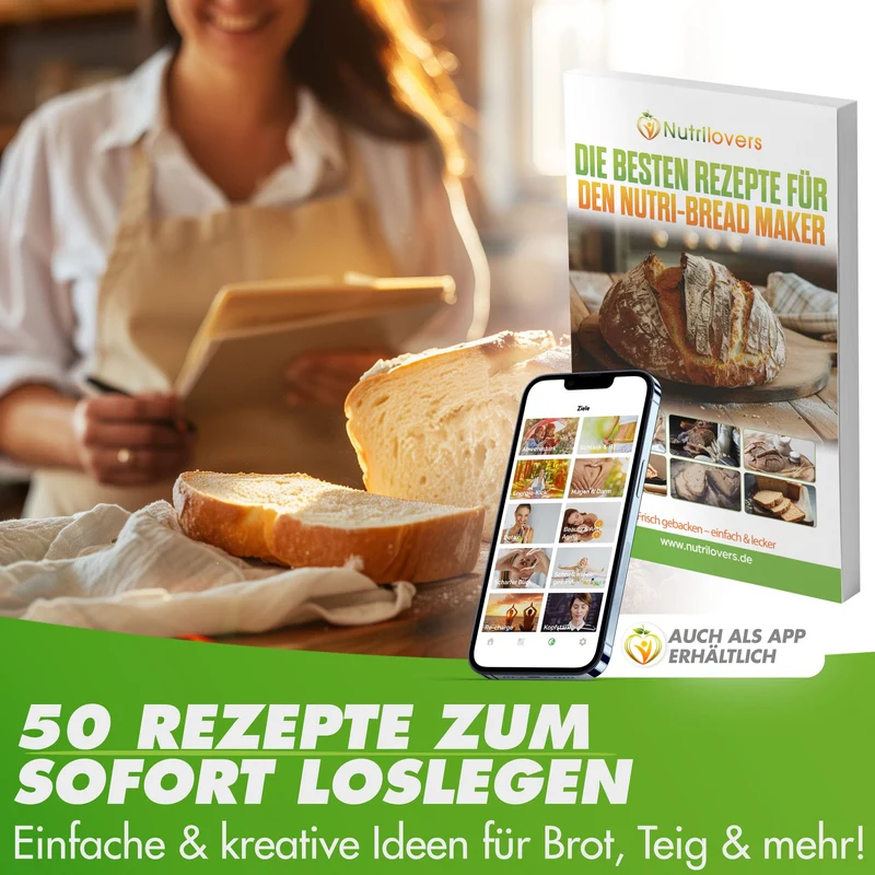 Brotbackautomat NUTRI-BREAD-MAKER (B) Edelstahl 19 Programme, 3 Brotgrößen