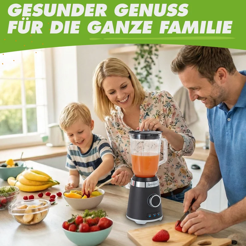 Standmixer mit Glasbehälter NUTRI-BLENDER GLAS - 1300W, 3 Programme