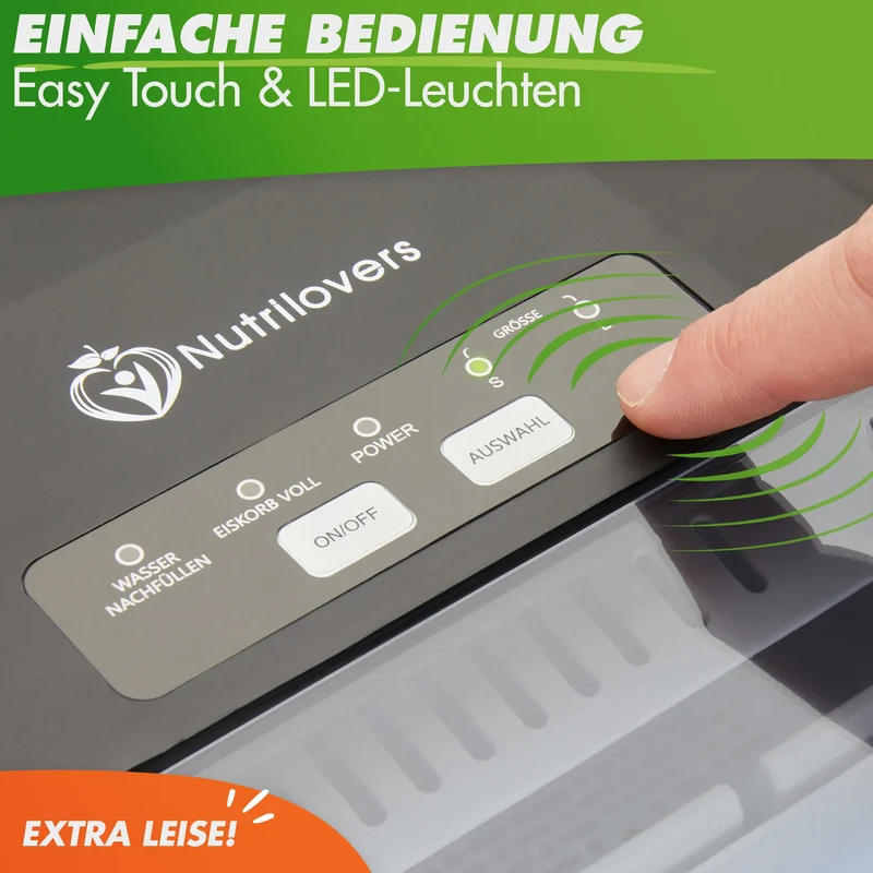 Edelstahl Eiswürfelmaschine NUTRI-ICE MAKER (B) - Eiswürfelbereiter,