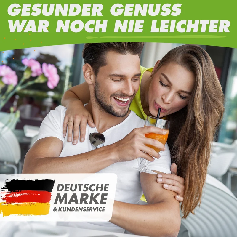 MINI-PRESS (B) Slow Juicer - Besonders Kompakt & Platzsparend | elektrischer Entsafter Obst & Gemüse | 100% BPA frei