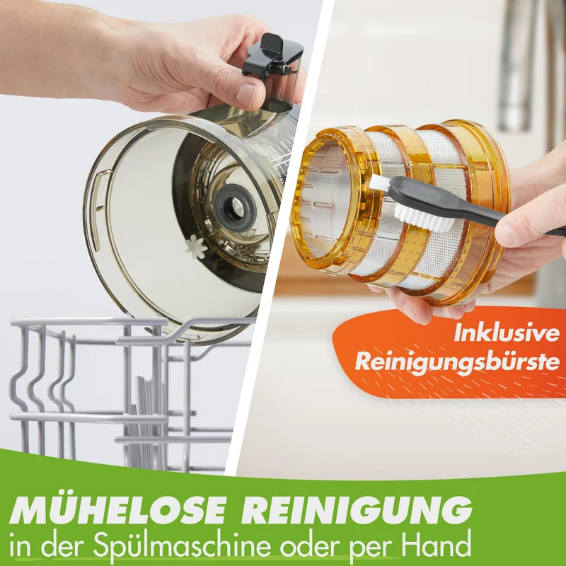 NUTRI-PRESS NO.1 (B) Slow Juicer Vertikal mit 3 Sieben | BPA-frei