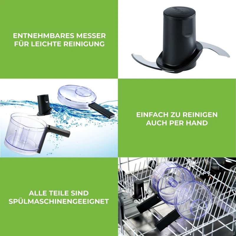 NUTRI-CHOPPER 4D (B) Zerkleinerer Multifunktional| 100% BPA-frei