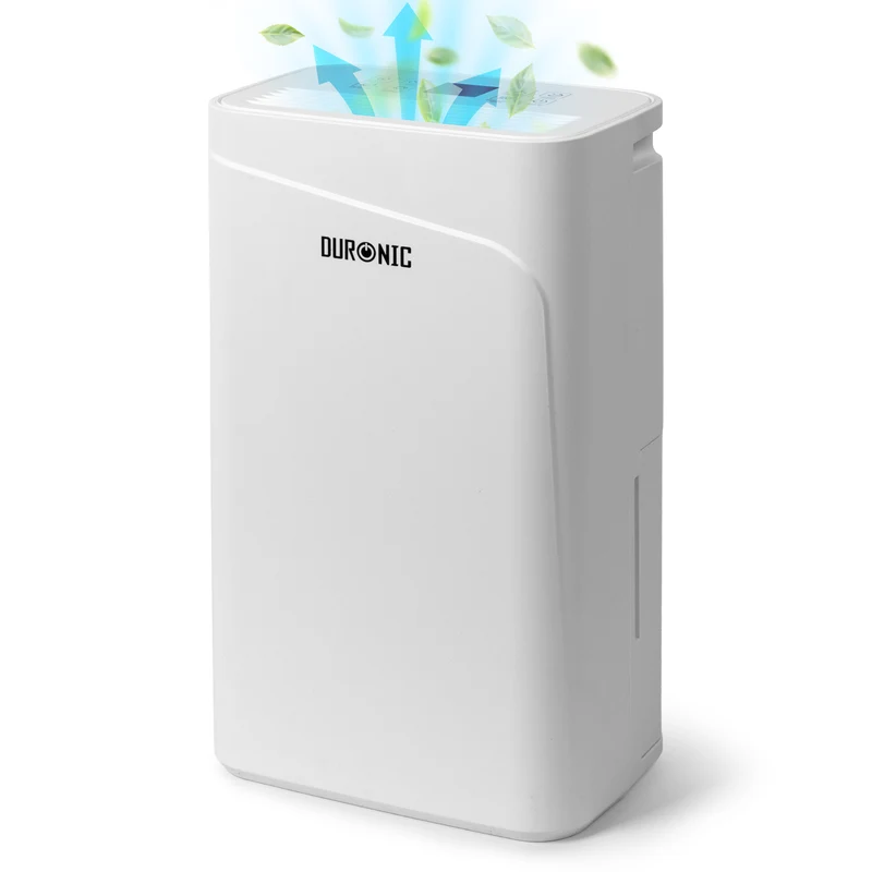 Duronic DH121 Luftentfeuchter, elektrischer Entfeuchter für 25 m² Räume, leiser Raumentfeuchter mit 2100ml Tank, gegen feuchte Fenster und Schimmel