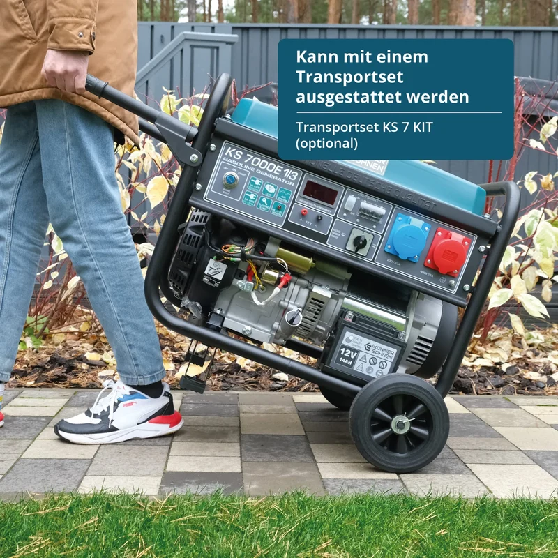 "Könner & Söhnen" Inverter-Generator KS 7000E 1/3 - 5kW Nennleistung - Benzinmotor - 230/400V