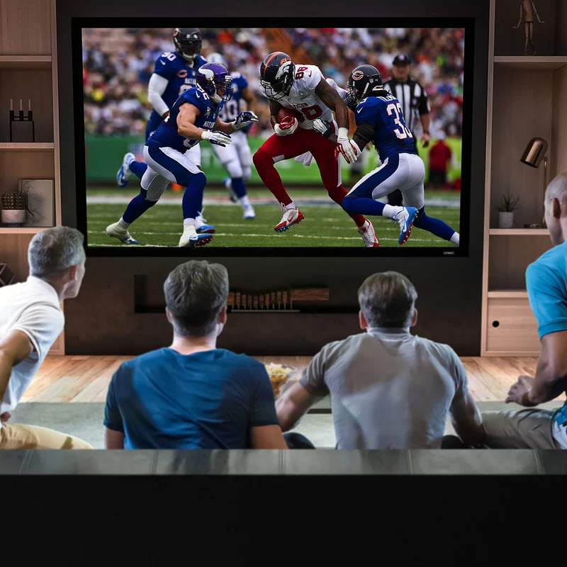 Duronic FFPS92 Leinwand | 16:9 Beamer Screen | 92 Zoll | 203 x 114 cm | Projektorleinwand für Wandmontage | Heimkino mit 4K Full HD 3D | Projektionsleinwand für Gaming, Büro, Präsentationen, Schule