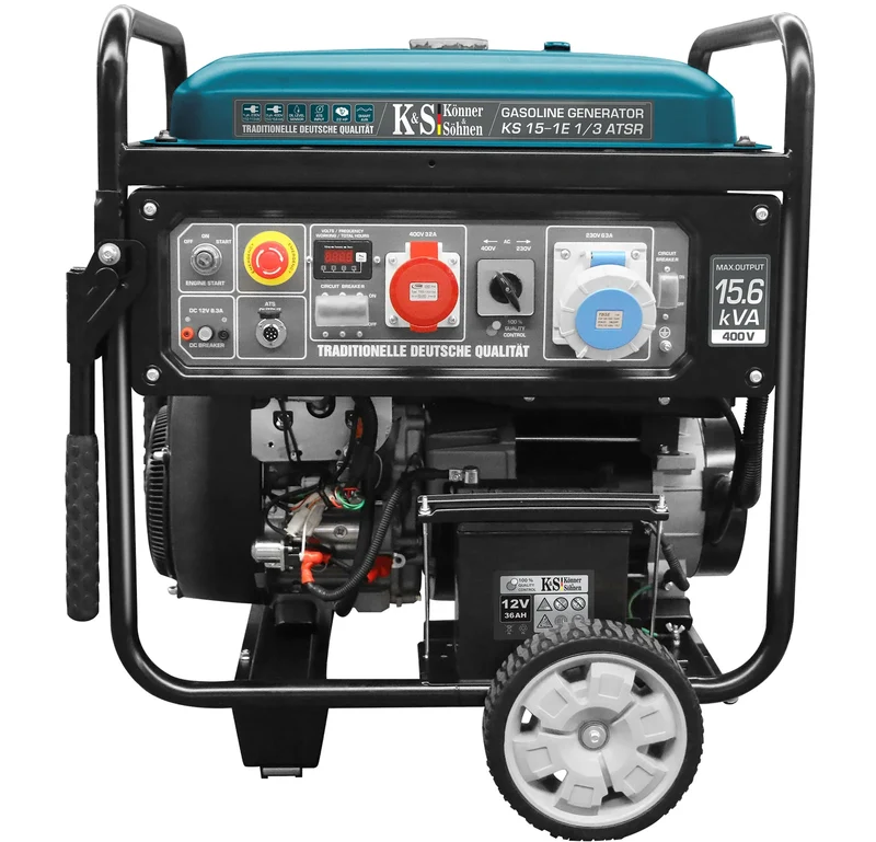 "Könner & Söhnen" Generator KS 15-1E 1/3 ATSR - 11/15kVA Nennleistung - Benzinmotor - 230/400V