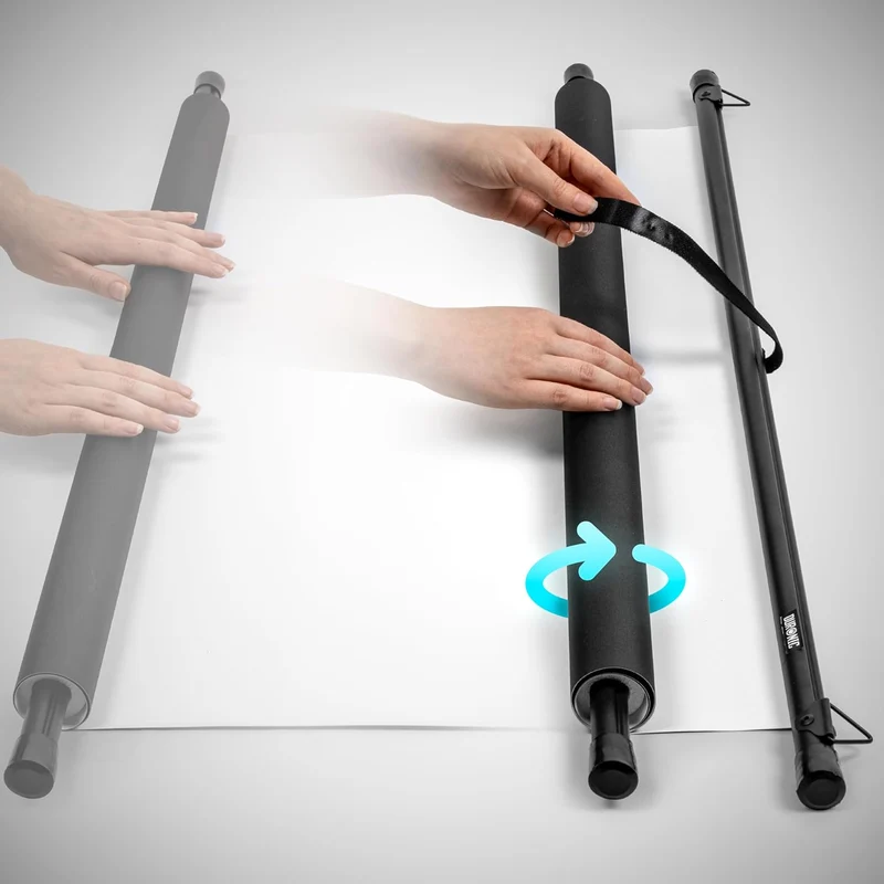 Duronic BPS70 16:9 Projektorleinwand, Beamerleinwand 70 Zoll, Heimkino mit 4K Full HD 3D, Rolloleinwand 1.0 Gain, Beamer Leinwand für Wandmontage, Filmnacht, Videoleinwand für Büro Schulen