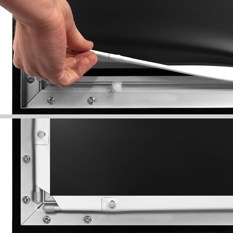 Duronic FFPS120 Leinwand | 16:9 Beamer Screen | 120 Zoll | 266 x 149 cm | Projektorleinwand für Wandmontage | Heimkino mit 4K Full HD 3D | Projektionsleinwand für Gaming, Büro, Präsentationen, Schule