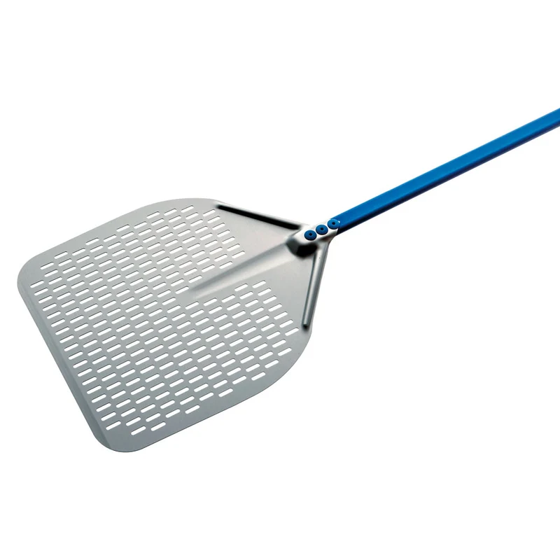 Mastro Pizzaschaufel, rechteckig, durchlöchert, 330x330 mm, L=1560 mm