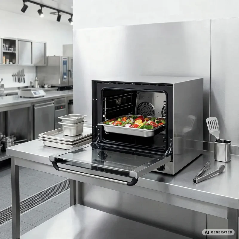 Heißluftofen ECO - Manuell - inkl. 4 Bleche 454x357mm - 2,67 kW - 230V