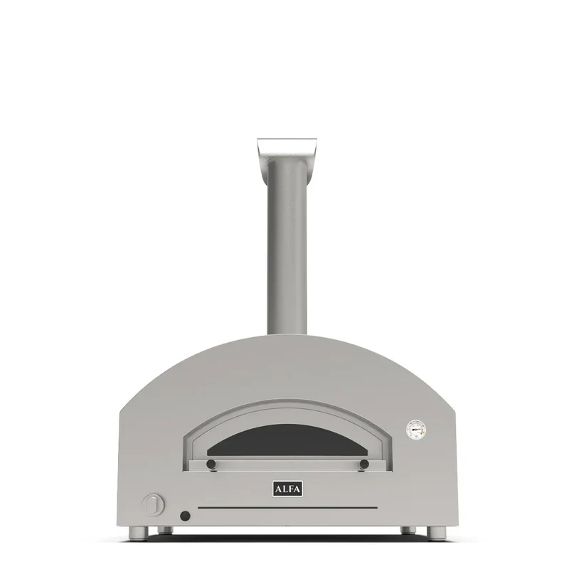 Alfa Forni Futuro 4 Pizze, Gas/Hybrid, Silber Schwarz