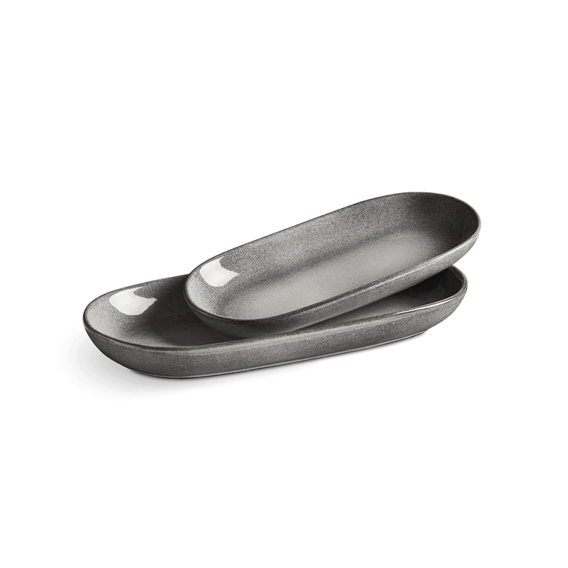 Misty Cliff Servierplatten aus Steingut - verschiedene Auswahl