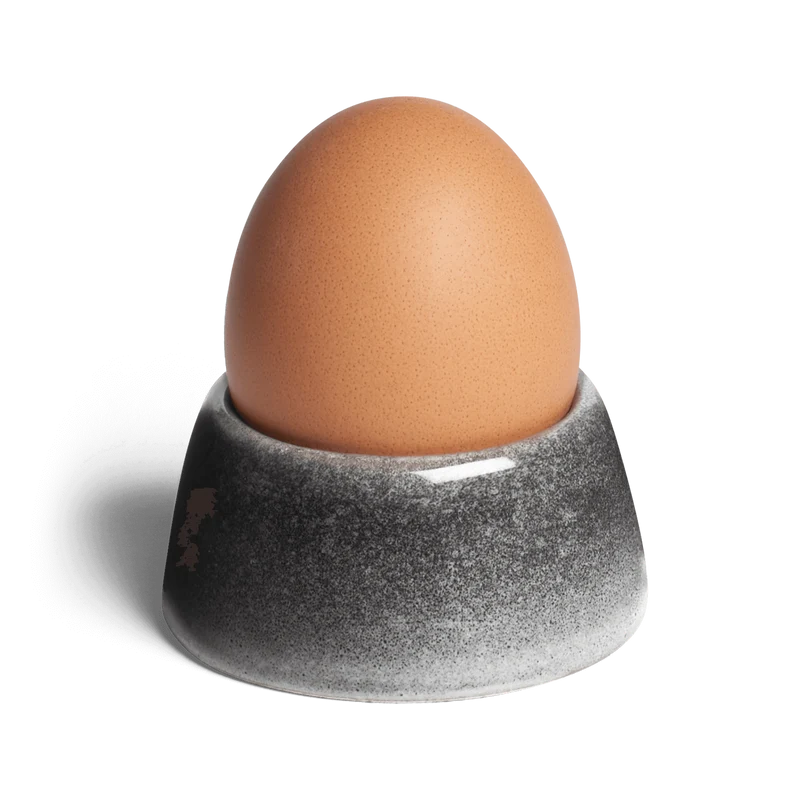 Misty Cliff Eierbecher 4er Set aus Steingut - Grau