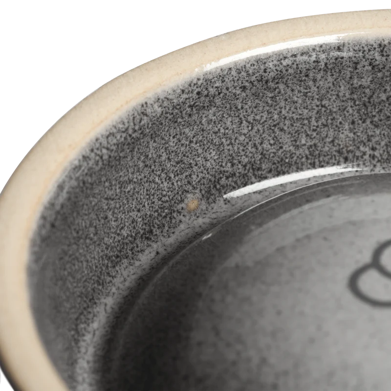 Misty Cliff Eierbecher 4er Set aus Steingut - Grau