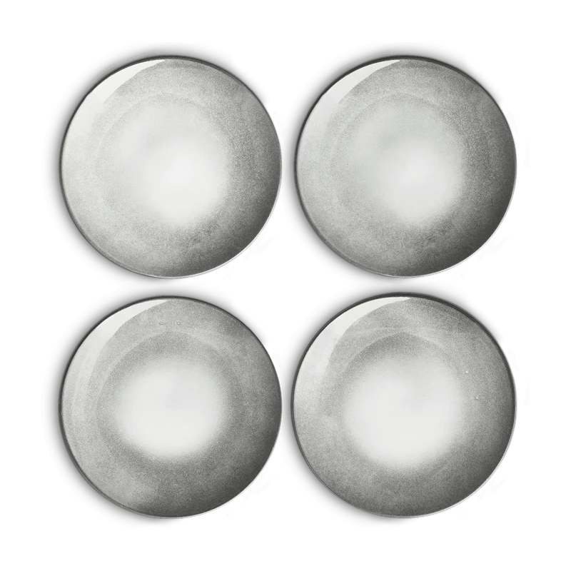 Teller Misty Cliff 4er-Set - Grau