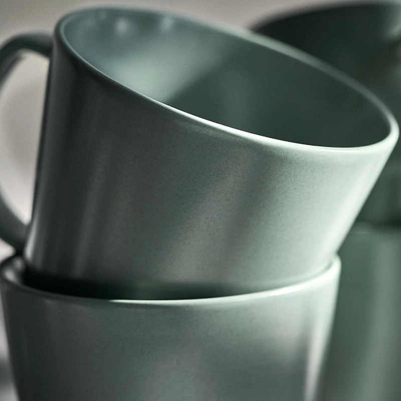 2er-Set Tassen Sweet Scandi aus New Bone Keramik matt - Weiß, Mint oder Anthrazit